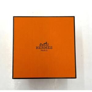 Authentic Hermes Empty Orange Folding Jewelry Storage Gift Box 4”x4”x3"